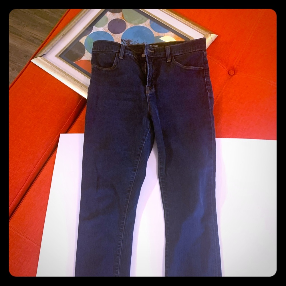 J Brand Dark Denim Straight Leg Jeans